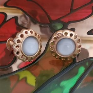 Moon Glow Screwback Earrings